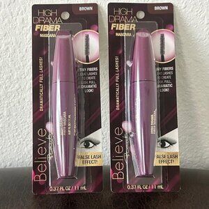 BELIEVE Beauty HIGH Drama fiber Mascara 2 pack BROWN